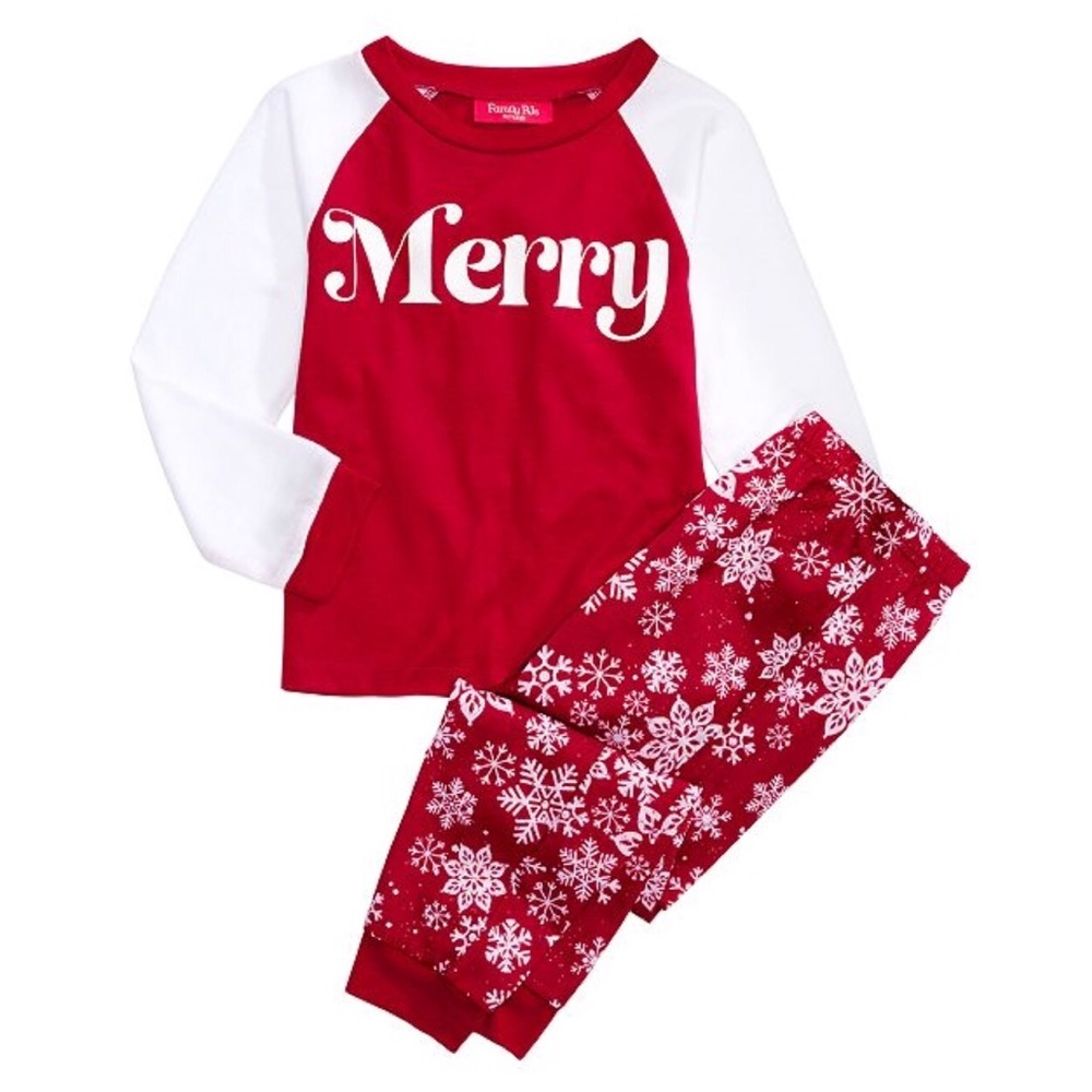 Family Matching Pajamas- Kids Merry Pajama Set NWT